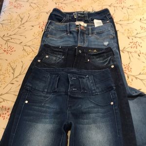 4 pairs girls skinny jeans